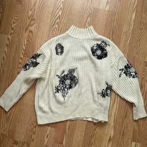 Cream Oversized Sweater Small